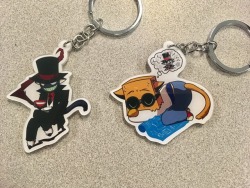 eikuuhyoart:  The kitty Black Hat and Flug charms came in today and they look adorable!!! I’ll be selling these at Anime Expo and if I have any left over, I’ll put them on my Etsy :D