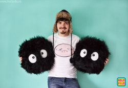 sapphire-luna:  witchphreak:  sapphire-luna:  wickedclothes:  Soot Sprite Pillow Keep the magic of My Neighbor Totoro in your own home. These big soot sprites can’t hide from you now and love to be cuddled. Sold on Etsy.  DON’T YOU MEAN SPIRITED AWAY?