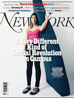 reggaetonadlibs:  let-them-eat-vag:  ashoutintothevoid:  Emma Sulkowicz is on the cover of this month’s New York Magazine and that is the coolest thing wow  DUUUUDE this is a huge fucking deal honestly  GO THE FUCK OFF   egoting yes! If only he would