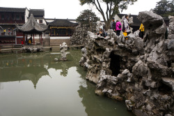 landscapevoice:  Lion Grove Garden 狮子林 | Suzhou, China Unlike its more famous and larger neighbor The Humble Administrator’s Garden, the Lion Grove Garden is much smaller and scale with and prominently features a labyrinthine rockery made of Taihu