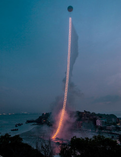 kshshu:  Cai Guo-Qiang, Sky Ladder. 2015.   On June 15… 