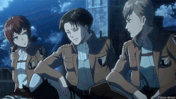  Smiling Levi :) vs. Not Smiling Levi :(  The two emotions of Heichou as seen in A Choice with No Regrets 