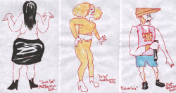 Here&rsquo;s three more of the drawings that I did at the Buttcracker.  Jane Doe, Katya, and Caleb Cole.  So, not only was there a variety of burlesque acts, there were also music performances (Caleb Cole did a hip-hop piece with Jade Sylvan).