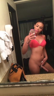 kendal-t-girl:  Sometimes I just stand in front of the mirror and look at my body, then I often start thinking about how you guys like my body and especially my dick.