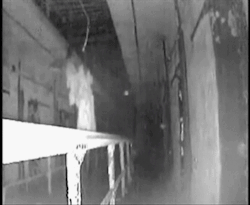 badger-actual:butmuhgains:unexplained-events:Eastern State Penitentiary GhostThis was captured on video by “Ghost Hunters” at the Eastern State Penitentiary in Philadelphia. It shows a strange shadow lunging forward and then retreating.It can be better
