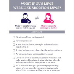 creativeactionnetwork:  What if Gun Laws Were Like Abortion Laws? by Aaron Perry-Zucker for Gun Show Gallery.  