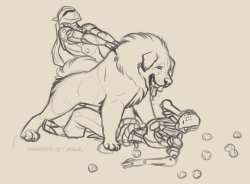 spartadog:  Me to @theflyingtoasters​ last night:   “Tbh I feel like Zenyatta is more a cat person, though he also likes small dogs (well he likes all living things really but)Genji is the one who brings home a 150 lb mastiff that charges after Zenyatta