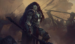 orcgirls:Ms. Orc Queen by Bayard Wu