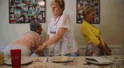gracehelbig:  theholytrinino:  Grace, Mamrie and Hannah in 50 years. better werk bitch.  accurate gif is accurate  theyre still going to be 