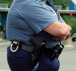 cadburycrazed:  thinksquad:  50-YR-OLD OBESE COP THREATENS TO ARREST YOUNG WOMAN IF SHE DOESN’T HAVE SEX WITH HIM: CONVICTION  ST LOUIS — An officer has been convicted after threatening a woman with arrest if she did not have sex with him. It began