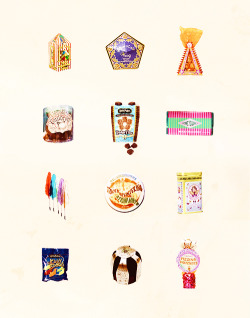 devendrabanharts:                                            HONEYDUKES &ldquo;There were shelves upon shelves of the most succulent-looking sweets imaginable. Creamy chunks of nougat, shimmering pink squares of coconut ice, fat,