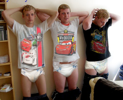 The Cornertime CrewNot gonna lie, I LOVE Speed McQueen from Cars, and to see these three naughty boys in their “Cars” shirts made me really jealous. I need a shirt JUST LIKE THIS! Tell me where to buy! This is so much fun! This pic is like they’re