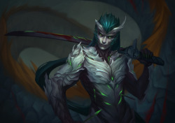vrihedd:  Genji the Vengeful. Let me explain this xDI was thinking about dark fantasy AU, where Genji was really killed by his brother and then resurrected by necromancer Mercy. She used Genji’s dragon’s soul to revive him, so it made him one with