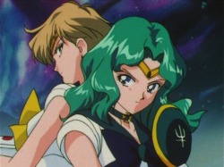 dangerousperfectionparadise:  Sailor Uranus &amp; Sailor Neptune in ep 124