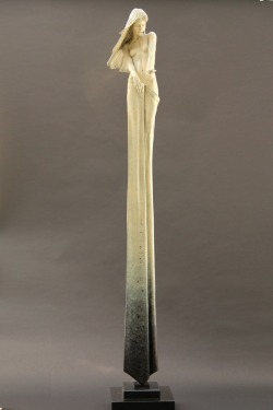 cross-connect:   Beautifully Oxidized Bronze Sculptures of Elongated Women Michael James Talbot London-based artist Michael James Talbot creates beautiful sculptures of elongated women inspired by Greek mythology and Venetian masquerades. The surreal