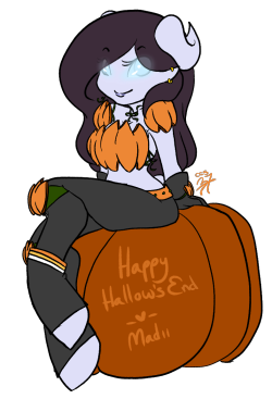 The result of 30 minutes of half-asseryI have no time and I was determined to draw Madii in her pumpkin armor&hellip;but yeah, I don&rsquo;t even knowHappy Halloween