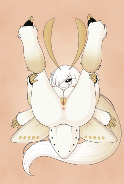 rappsarts:Commission I did for Cahine @ FA of his adorable poodle moth girl Melissa. Pose ref. ow0