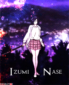 rivailution:  ＩＺＵＭＩ ＮＡＳＥ  She is the oldest daughter of the Nase family. Even among the elite Nase, she stands out as an exceptionally skilled Spirit World Warrior.  