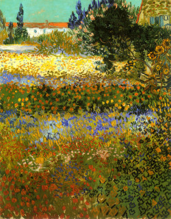 artist-vangogh:  Flowering Garden, 1888, Vincent van Gogh Medium: oil,canvas 