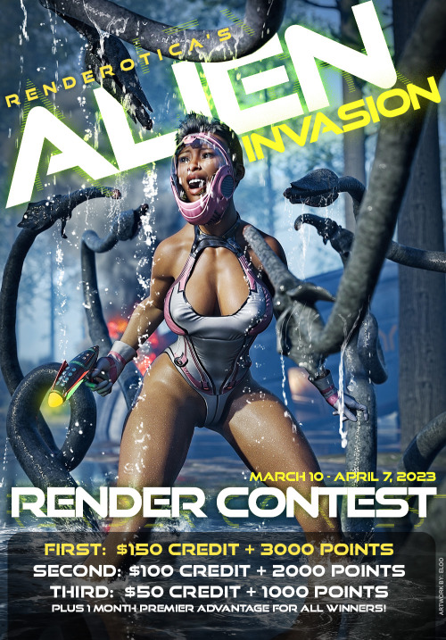   Renderotica&rsquo;s 2023 Alien Invasion Render Contest is now OPEN!!  get all the details at: https://www.renderotica.com/community/Blog/March-2023/Renderotica-s-2023-Alien-Invasion-Contest.aspx  