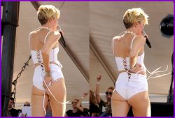 nude-celebz:  Miley Cyrus and her sexy ass… JUST because someone sent me a message to tell me to “Stop” posting pictures of her ass. :&gt; Umm No.