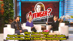 bealeeve-me:  in which we are all Scarlett Johannson [x] bonus Chris being a dork and laughing hysterically: