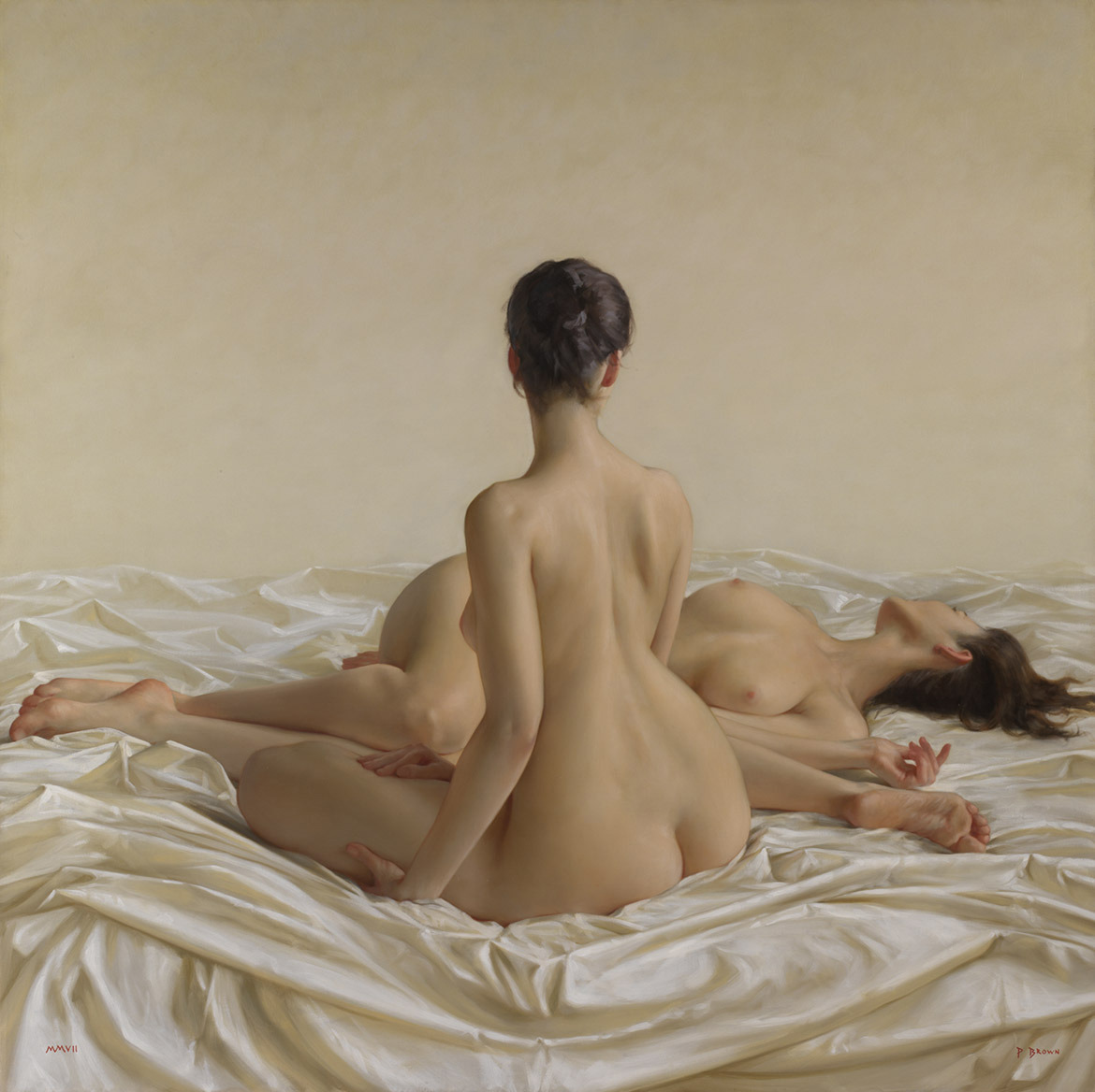 Nude portrait painting