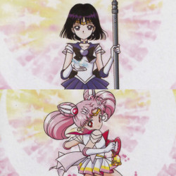 dangerousperfectionparadise:  Super Sailor Saturn &amp; Super Sailor Chibi Moon