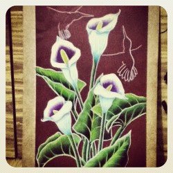 Así va quedando ñ.ñ #art #arte #draw #drawing #flower #flores #flor #alcatraz #white #green