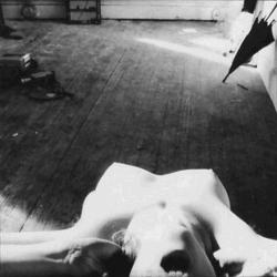 asolitarycomfort:  Woodman  Francesca Woodman - every time I publish a photo of this extraordinary artist I get somehow vertiginous: her images touch me, go directly inside me&hellip; and I also get somehow sad, because her life ended so soon&hellip;