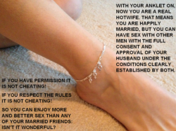 speckledbluestate:  viciousrumors:    Cuckold Images at Vicious Rumors      There is the anklet agaim