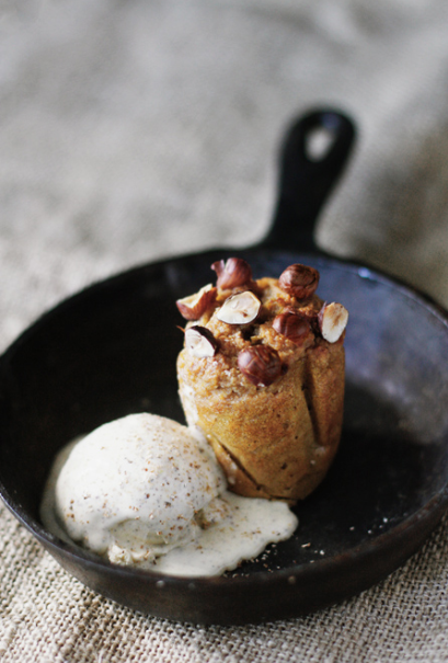 Butternut Squash & Hazelnut Bouchons with Toasted Nutmeg Ice Cream (Via Roost Blog)