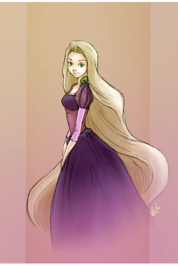 princessesfanarts:  Rapunzel, Rapunzel by ~Ricochet-X