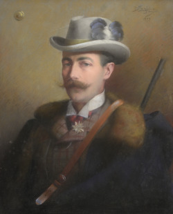 Delphin Enjolras (French, 1857-1945), Portrait du Comte de Bonnie de Castellane, 1897. Pastel, 65 x 54 cm.