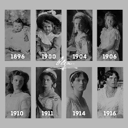 delicateflowers-of-the-past: Official photographs taken of Grand Duchesses Olga, Tatiana, Maria and Anastasia Nikolaevna throughout the years.