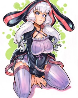reiquintero:Yusuke Yukari, Another pending traditional commission I get to complete! Hope you like it! #reiq #copic #markers #traditional #artwork #vocaloid #yusukiyukari #markers #traditional #drawing #cute #bunny #outfitideas #colors # (at Pasadena,