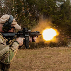 s0w1:  #FireballFriday ? Caught during a mag dump from my #accuratearmory #ar15 #sbr  #magpul #danieldefense #eotech #battlecomp #tacticalintent #howardleight #ess #igmilitia #defendthe2a #2a by S.Dobbins on Flickr.