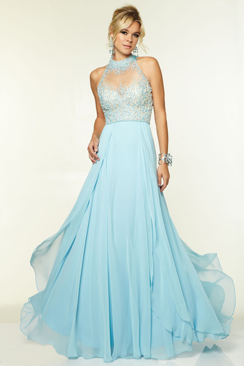 Light blue prom dress