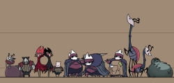 bugsandtears:     HEIGHT CHART FOR EVERY HOLLOW KNIGHT NPC AND BOSS This time in pieces because tumblr butchered the quality when i posted it whole What it says in the title. Feel free to download &amp; use for reference List of everyone under cut Thanks