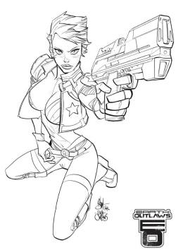 bear1na:  Galactic Bounty Hunter - Willow process by Otto Schmidt *