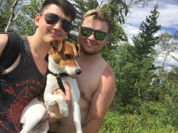 fuckyeahgaycouples:  Hiking with my little family!  So inlove with this boy and can’t wait to spend the rest of my life with him! 