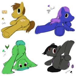 OC pony butts Started doodling and some how I started drawing pony butts.  I think it originally started out as an exercise in perspective but I think I got carried away.  Sorry about making them OCs instead of canon characters, but I don&rsquo;t know,