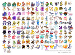 justinchan:  Poké-Collab: Kanto is COMPLETE!YES! In less than 3 weeks, we managed to get 151 Pokemon (and 1 MissingNo) by 151 different artists, all on Twitter!I never thought it explode like this, within the first 24 hours sign-ups were full! Within