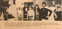 vintagegeekculture:  Early “cosplay” on display at the 1966 New York ComiCon.  Marvin Wolfman later on became a comics pro. Len Wein as well, best known as the creator of Storm and Wolverine. 