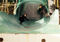 vansskate:  RoZo &amp; KWalks surf the nickname flume. 