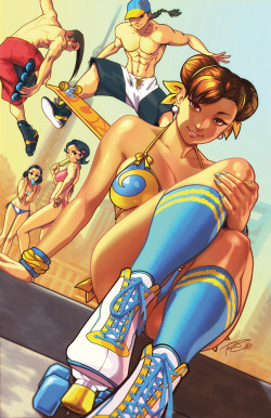 robscorner:  Illustration done for Udon’s first Street Fighter Swimsuit Special issue~ 