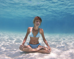 Submerged yoga routine 
