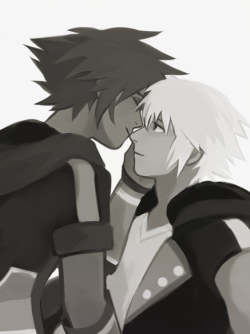 kinglets:  it’s been a few weeks since this was requested but here is soriku #2 (kiss on the nose) for @rachelooi’m taking new requests on my public art twitter!