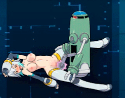 Cute and sexy oppai ecchi hentai mecha girlÂ  get her pussy worked on by a dedicated sex machine in an xxx animated sex gif from the hentai game Soul of Forgery.