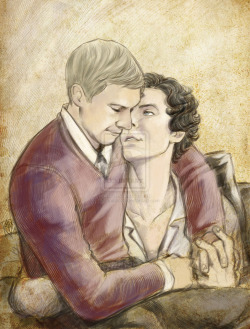 slashpalooza:  Johnlock2 by Slashpalooza I’ve promised her http://belislythindor.deviantart.com/ a johnlock fanart as a thank you for the premium membership she gave me… it’s been like a year for that but here it is, hope she like it :) 